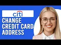 How To Change Citi Credit Card Address How To Citi Credit Billing Address