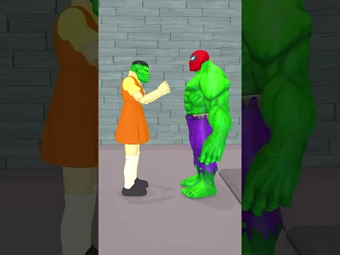 Expert Guide to Marvel Animations in GTA V Squid Game Doll Vs Hulk DELUX HEAD #shorts #gta #hulk