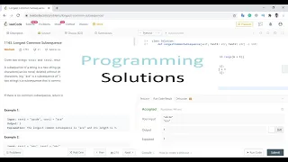 Longest Common Subsequence Leetcode Solution Python