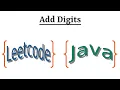 Leetcode Question 258 Add Digits in Java