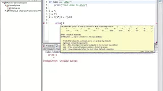 Python for beginners Dealing with Syntax Errors
