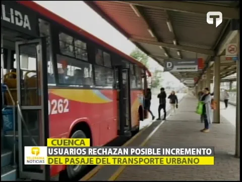 Usuarios rechazan posible incremento del pasaje del transporte urbano Cuenca