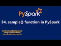 34 sample function in PySpark Azure Databricks