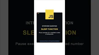 Sleep function Javascript Master