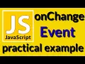 onChange Javascript event Javascript Events Javascript Tutorials
