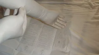 Long gynecological latex surgical gloves