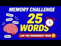 Test Your Brain 25 Word Memory Challenge