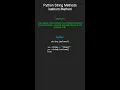 isalnum Method - String Methods Python