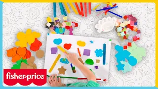 Projetos Interativos de Colagem Artística! | Fisher-Price Mundo dos Sentidos | Atividades Sensoriais