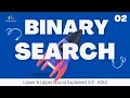 Binary Search Lower Upper Bound Codeforces EDU B C D Solved CP Mastery