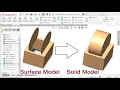 Solidworks tutorials Convert surface model to solid