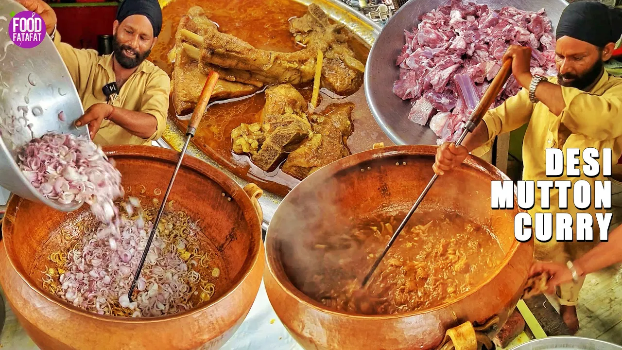 Rs.150       Amritsar Ka Desi Mutton Curry   Street Food India