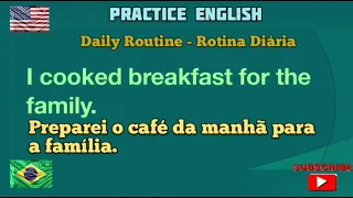 Aprender Inglês - Rotinas diárias com Frases. Learn English - Daily Routines with Phrases.