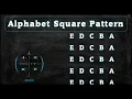 128 Alphabet Square Pattern without any pre-defined method using while loop in Python