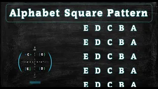 128 Alphabet Square Pattern without any pre-defined method using while loop in Python