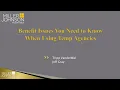 Benefit Issues You Need to Know When Using Temp Agencies