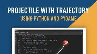 Projectile Motion with Trajectory Trail Simulation Python and Pygame