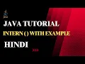 intern method in java java string intern method ms coder