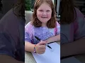 Teaching 8 year old Addie to draw a mushroom up next A Flower