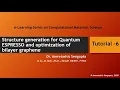 Structure generation for Quantum ESPRESSO and optimization of bilayer graphene