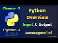 Python Input and Output Python Input and Output Python 3 Chapter-3