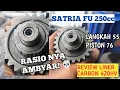 Download Lagu RASIO QTT AMBYAR! SATRIA FU 250cc baru beberapa bulan 💀 REVIEW LINER CARBON 420HV PISTON LHK 👍💕