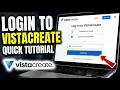 How to login to VistaCreate - Quick Tutorial