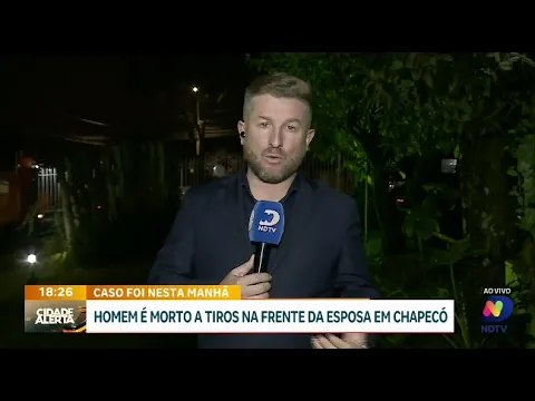 Homem é morto a tiros na frente da esposa em Chapecó