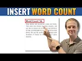 How To Insert an Automatic Word Counter in Word