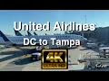 4K United Airlines Flight - Washington DC to Tampa