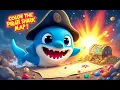 Baby Shark Pirate Treasure Hunt Colouring Map for Kids