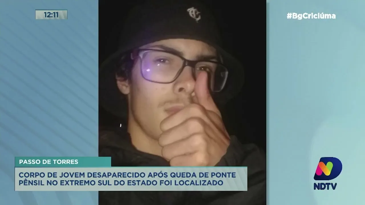 Corpo de Brian Grandi, desaparecido após rompimento de ponte pênsil entre SC e RS, é encontrado