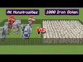 1000 iron golem vs all monstrosities | Minecraft Mob Battle