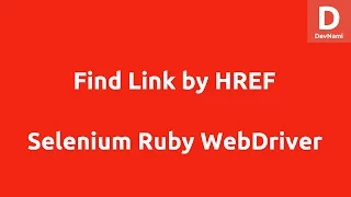 Selenium Ruby Webdriver Find Link by href