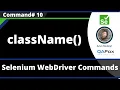 className Command - Selenium WebDriver
