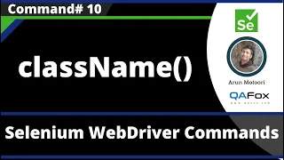 className Command - Selenium WebDriver