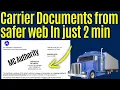 Carrier MC Authority from Safer Web ZaeemKhan