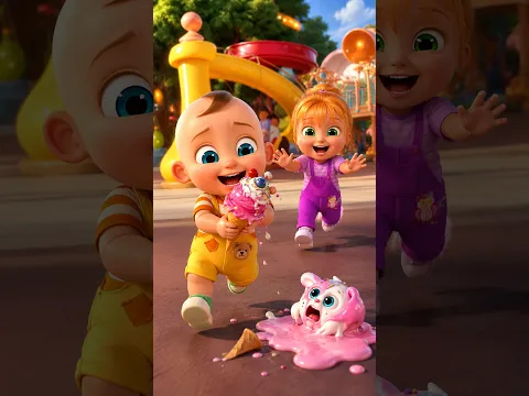 Ice Cream Trouble at the Park! 🍦😲 #KidsVideo #Funny #BabyCartoon #Shorts