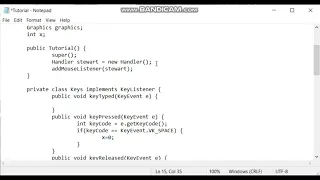 Java Game Programming Tutorial Key Input