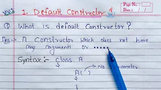 Default Constructor in Java Learn Coding