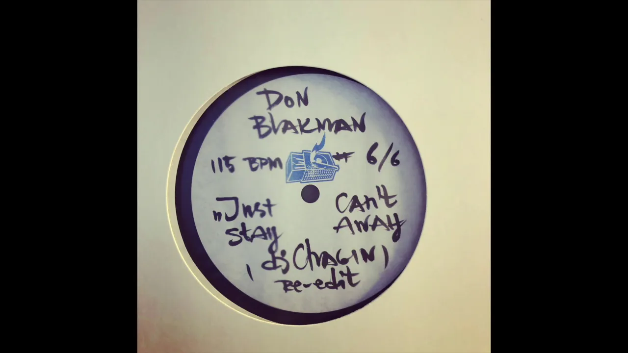 Don Blackman - Just Can't Stay Away (Re-edit by dj Chagin)