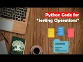 Learn Python in Tamil Sorting Operations in Python TAMIL