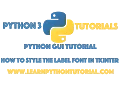 Python GUI Tutorial How To Style Labels Font in Tkinter