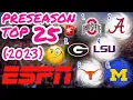 ESPN Releases Updated College Football 2023 Preseason Top 25