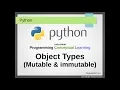 Python Conceptual Learning Hindi-Urdu-6 Obj types Mutable and immutable types