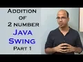 Addition of 2 number using Java Swing Part 1