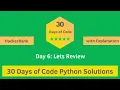 HackerRank Day 6 Let s Review problem solution in Python with Explanation 30 Days Of Code