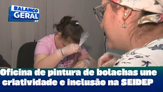 Oficina de pintura de bolachas une criatividade e inclusão na SEIDEP