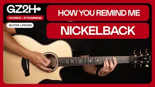 how you remind me guitar tutorial nickelback guitar lesson chords strumming 