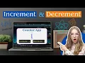 How to increment and decrement counter on clicked in react js JavaScript MNA Web Programming